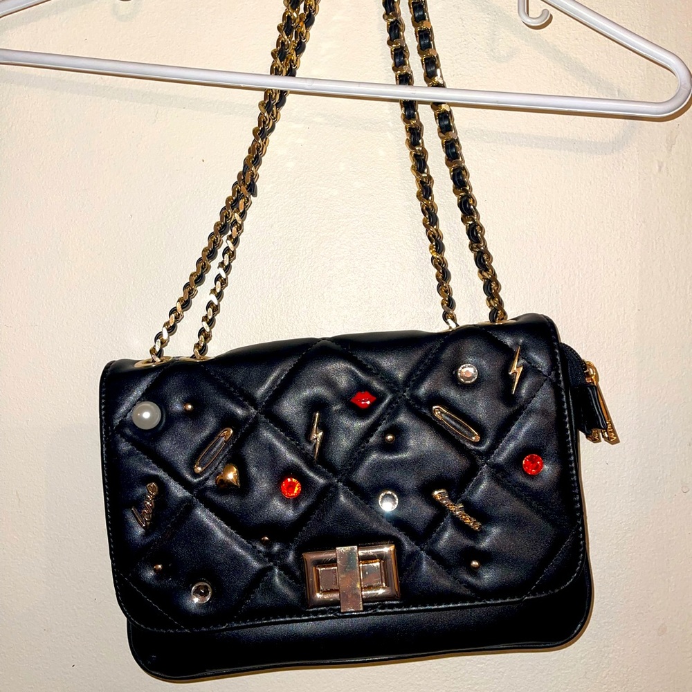 Aldo crossbody braided gold chain quilted purse